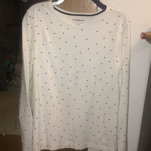 Craft and Barrow White Spotted Tee! Never Worn
